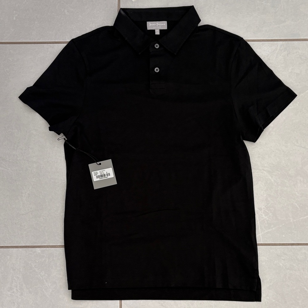 Hickey Freeman Black Polo Shirt